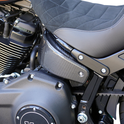 Arlen Ness Gloss Carbon Fiber Weave Side Cover Kit for 2018-2024 Harley Softail