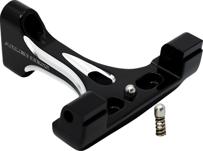 Arlen Ness Black Contrast Passenger Floorboard Mounts for 1993-23 Harley Touring