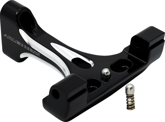 Arlen Ness Black Contrast Passenger Floorboard Mounts for 1993-23 Harley Touring