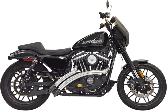Bassani Chrome 2-2 Sweeper Radius Exhaust 14-20 Harley Sportster Roadster XLCX
