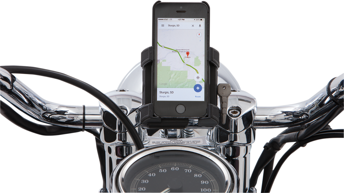 Ciro Black 7/8-1" Handlebar Smartphone/GPS Holder & Mount for Harley Street UTV