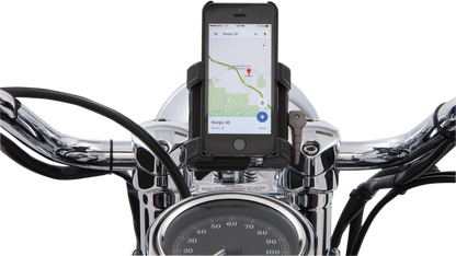 Ciro Black 7/8-1" Handlebar Smartphone/GPS Holder & Mount for Harley Street UTV