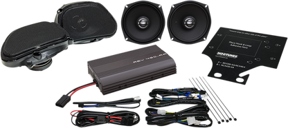 Hogtunes Front & Rear Speaker 200W Amp Kit 2011-2013 Harley Road Glide FLTRX