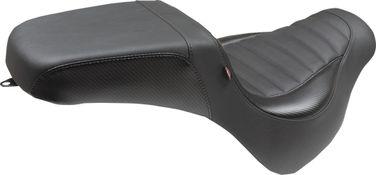 Mustang Squareback Tuck n Roll Seat fits 2018-2023 Harley Softail Fat Bob FXFBS