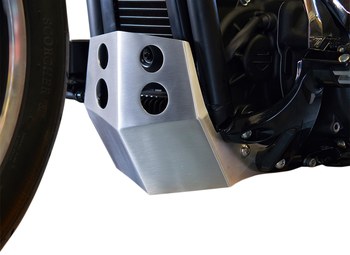 Speed Merchant Brushed Aluminum Front Skid Plate 2018-2020 Harley Touring FLHX