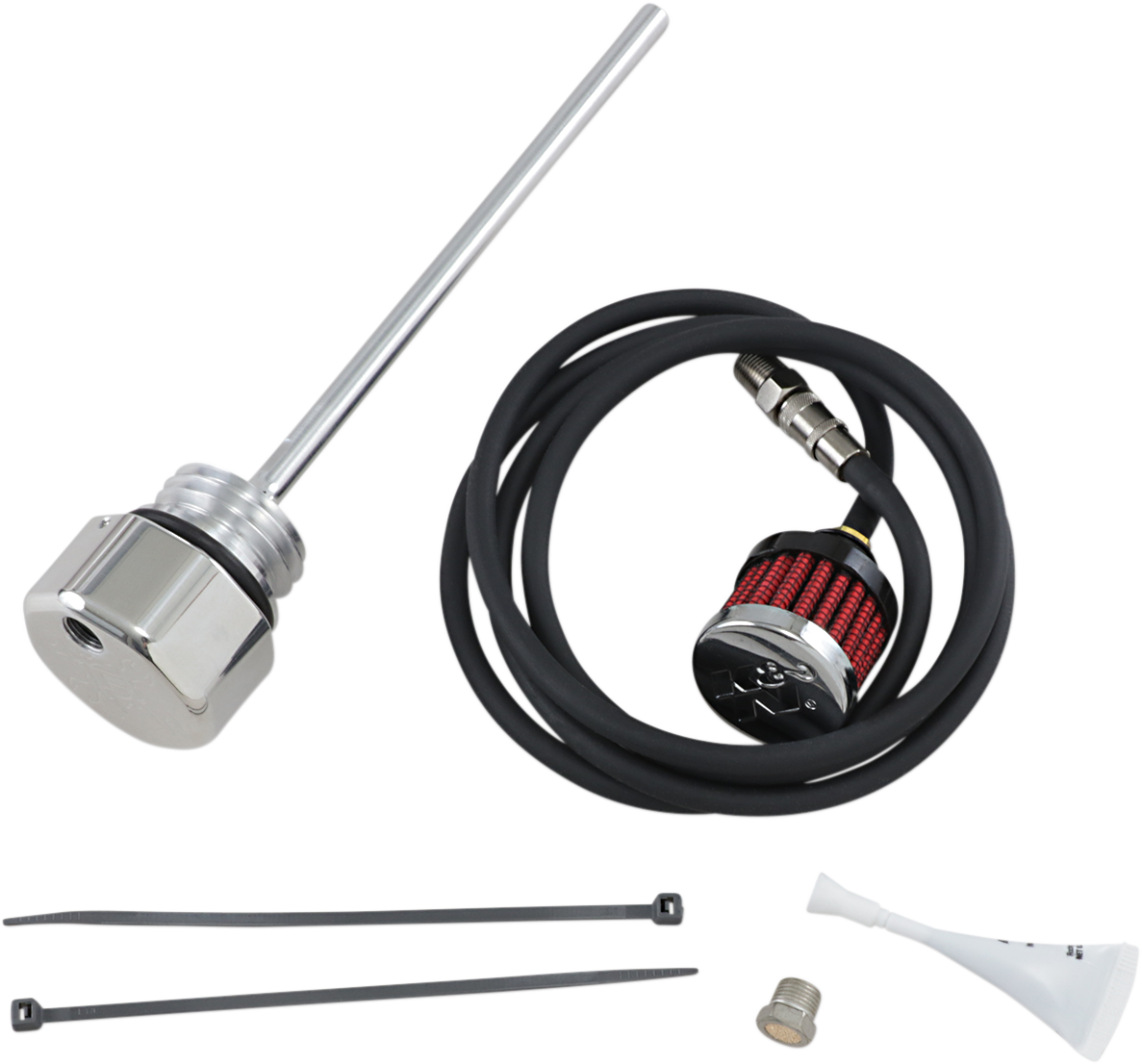 Feuling Chrome Vented Oil Dipstick Kit 2017-2024 Harley Touring FLHR FLTRU FLTRX