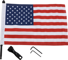 Pro Pad 10x15 American Flag Motorcycle Air Wing Luggage Rack Mount for Harley