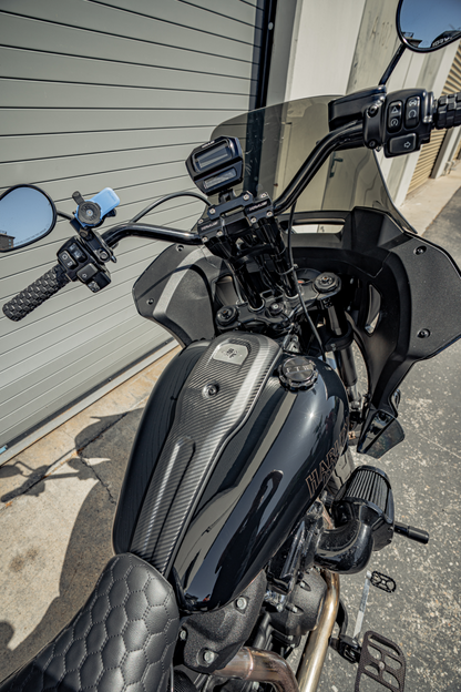Slyfox Matte Carbon Fiber Dash Panel for 2022-2024 Harley Low Rider FXLRS FXLRST