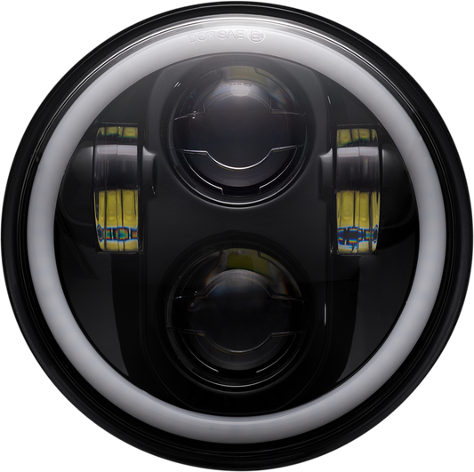 Custom Dynamics 5.75" ProGLOW LED Headlamp Color Changing Halo 1957-2022 Harley