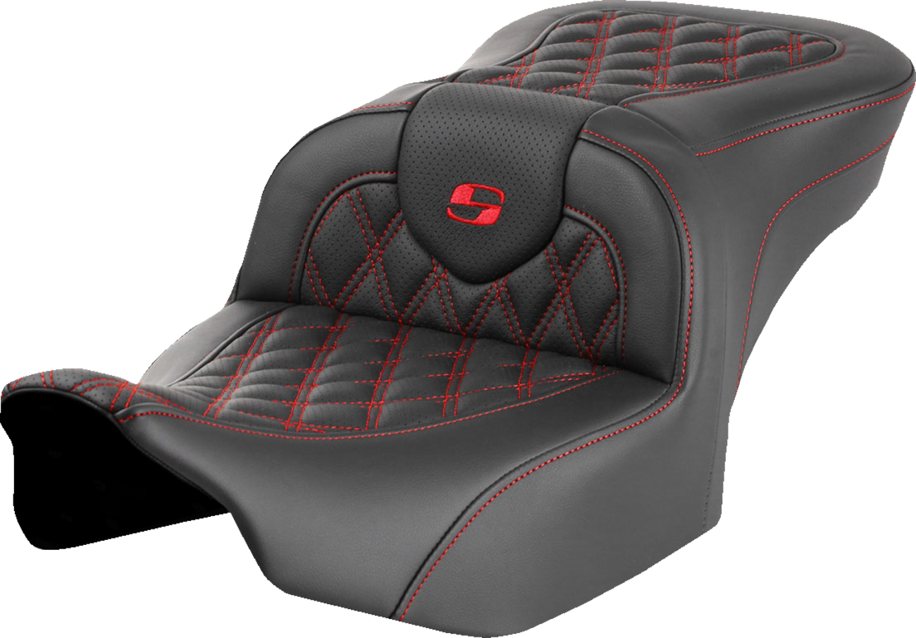Saddlemen Roadsofa Red Lattice Stitch Gelcore Seat fits 2023-2025 Harley Touring