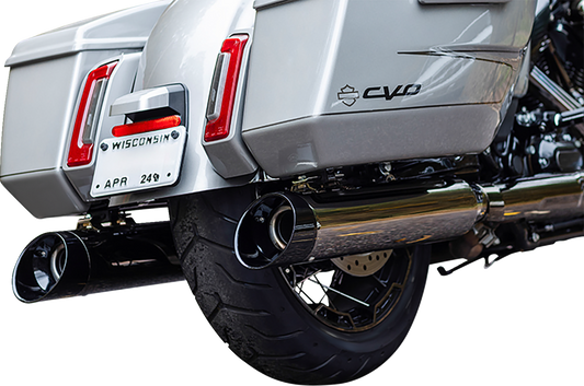 S&S MK45 Slip-on Lava Chrome 4.5" Mufflers for 2017-2024 Harley Touring 50 State
