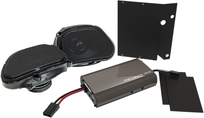 Hogtunes Front Fairing Speaker & 225W Amp Kit 1998-13 Harley Touring Road Glide