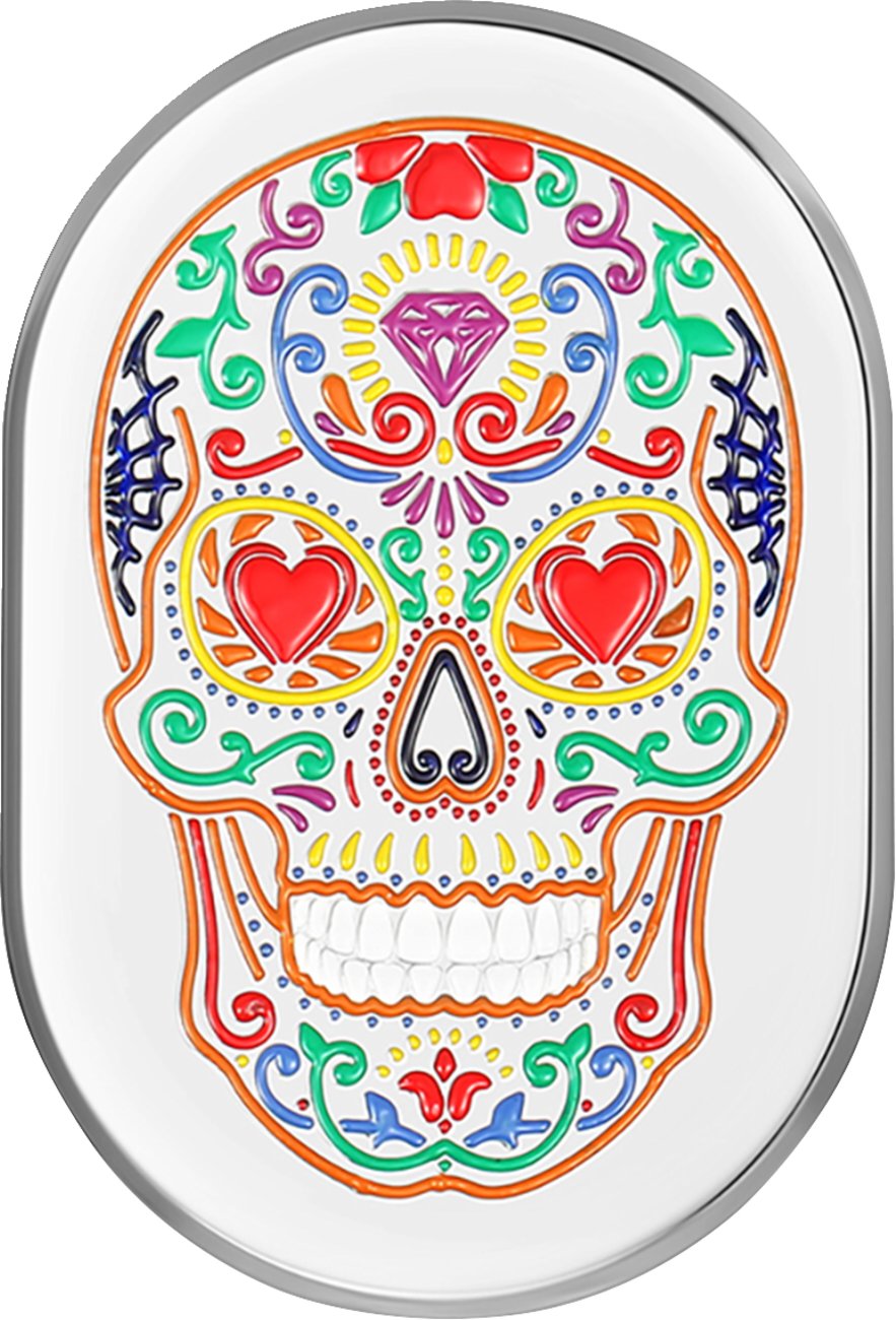 Figurati Sugar Skull Right Side Antenna Insert 2009-2023 Harley Touring FLHX