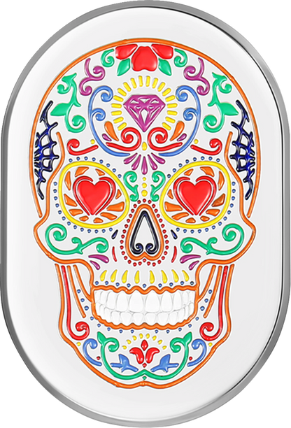 Figurati Sugar Skull Right Side Antenna Insert 2009-2023 Harley Touring FLHX