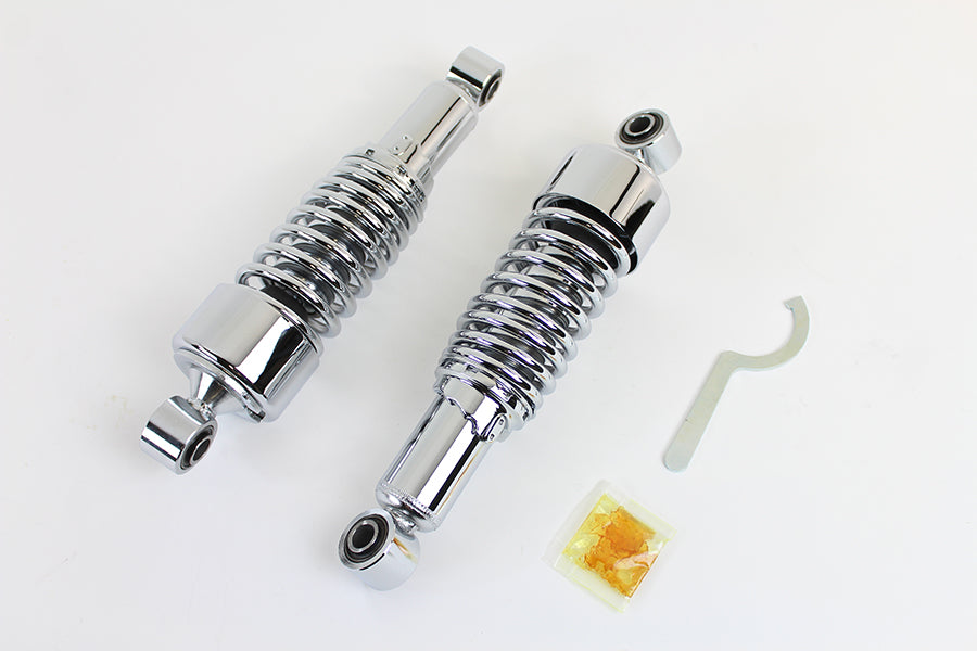 VTwin 11'' Dura AEE Chrome Shocks 1995-2016 Harley Touring FLHT FLHR FLTR FLHX