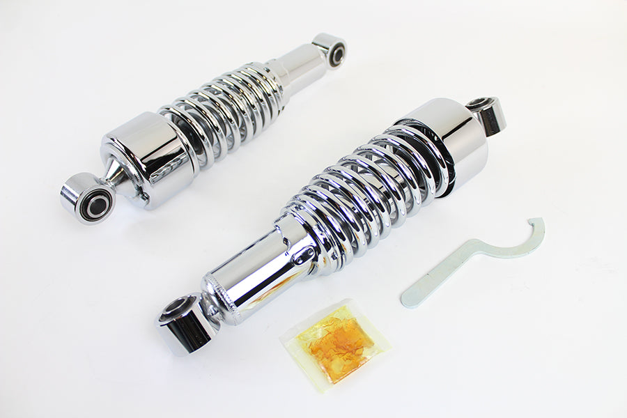 VTwin 11'' Dura AEE Chrome Shocks 1995-2016 Harley Touring FLHT FLHR FLTR FLHX
