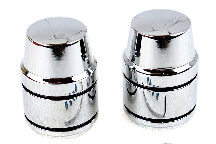 VTwin Chrome Shock Bolt Cover fits 1986-20 Harley Sportster 883 1200