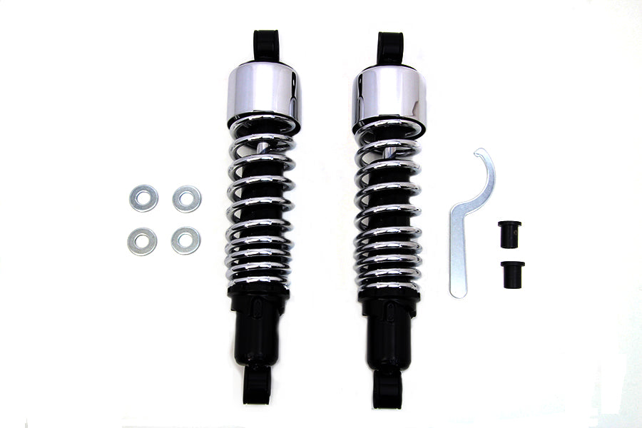 VTwin Chrome 12.5'' Rear Shocks for 1995-2016 Harley Touring FLT FLHR FLX FLXT