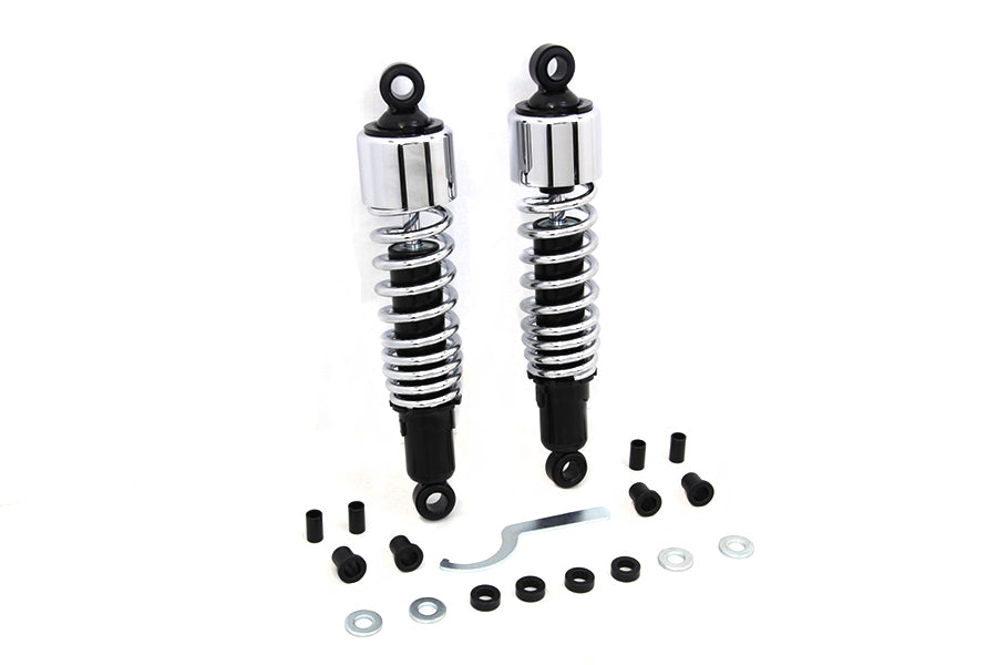 VTwin Chrome 12.5'' Rear Shocks for 1995-2016 Harley Touring FLT FLHR FLX FLXT