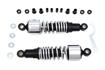 VTwin 11.5'' Chrome Rear Coil Shocks 1995-2016 Harley Touring FLT FLHR FLX FLXT