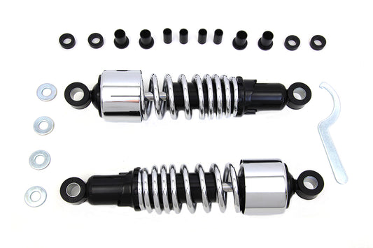 VTwin 11.5'' Chrome Rear Coil Shocks 1995-2016 Harley Touring FLT FLHR FLX FLXT