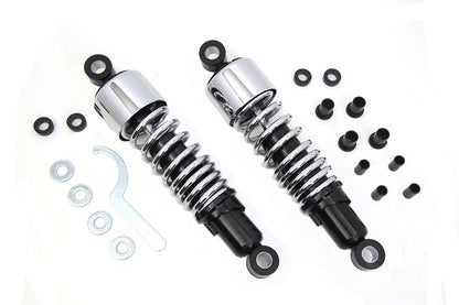 VTwin 11.5'' Chrome Rear Coil Shocks 1995-2016 Harley Touring FLT FLHR FLX FLXT
