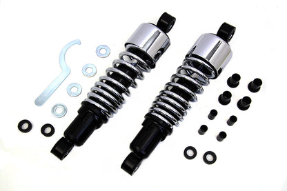 VTwin 11.5'' Chrome Rear Coil Shocks 1995-2016 Harley Touring FLT FLHR FLX FLXT