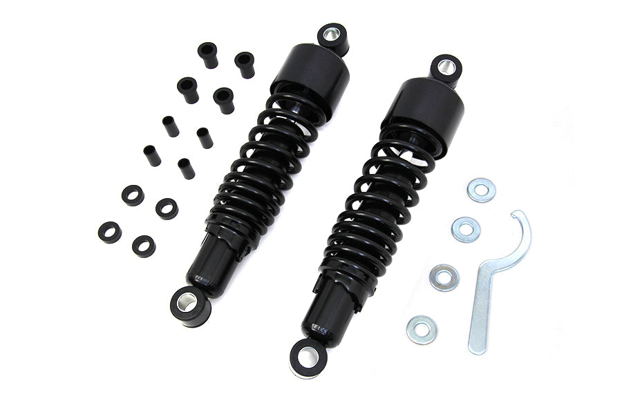 VTwin 12.5'' Black Rear Coil Shocks 1995-2016 Harley Touring FLT FLHR FLX FLXT