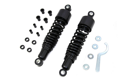 VTwin 12.5'' Black Rear Coil Shocks 1995-2016 Harley Touring FLT FLHR FLX FLXT