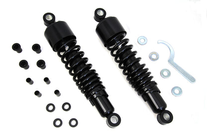 VTwin 12.5'' Black Rear Coil Shocks 1995-2016 Harley Touring FLT FLHR FLX FLXT
