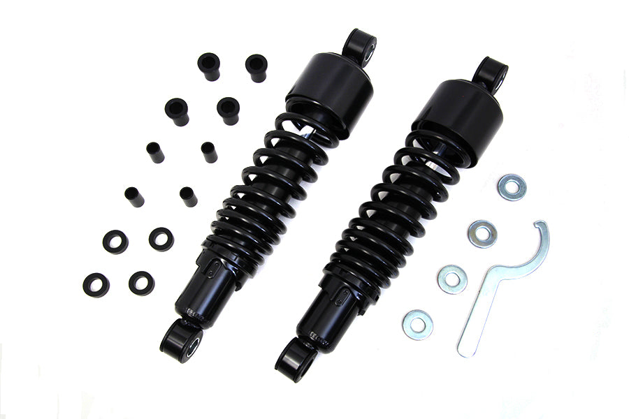 VTwin 12.5'' Black Rear Coil Shocks 1995-2016 Harley Touring FLT FLHR FLX FLXT