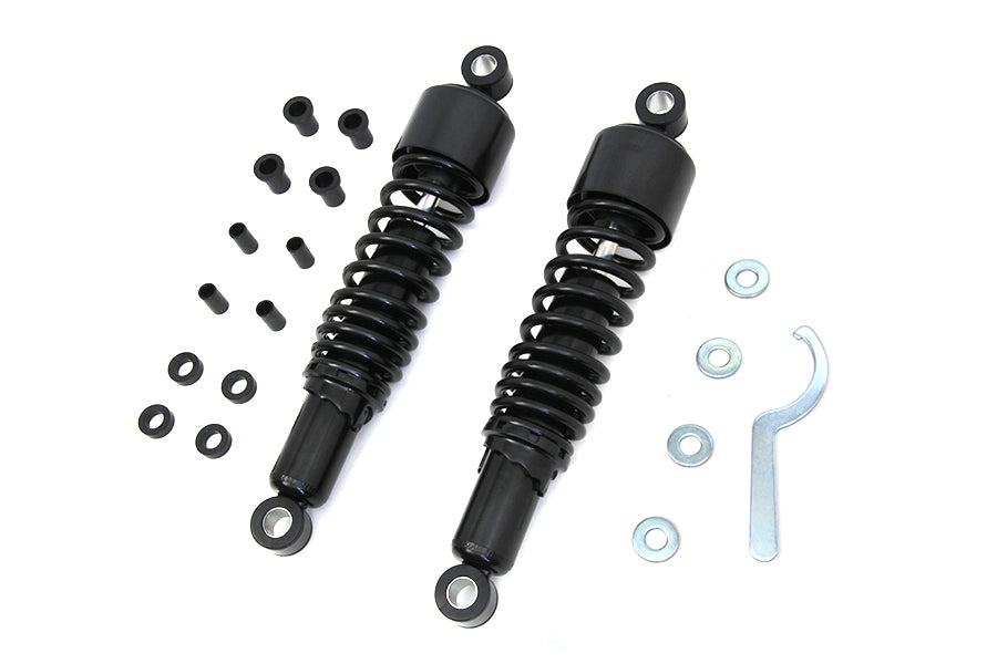 VTwin 13'' Black Rear Coil Shocks 1995-2016 Harley Touring FLHT FLTR FLHR FLHX