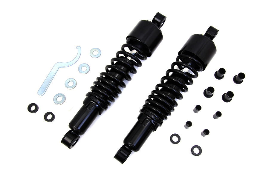 VTwin 13'' Black Rear Coil Shocks 1995-2016 Harley Touring FLHT FLTR FLHR FLHX