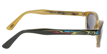 KD's Original 1 Pair 5400 Primal Black Smoke Lens Old School Biker Sunglasses