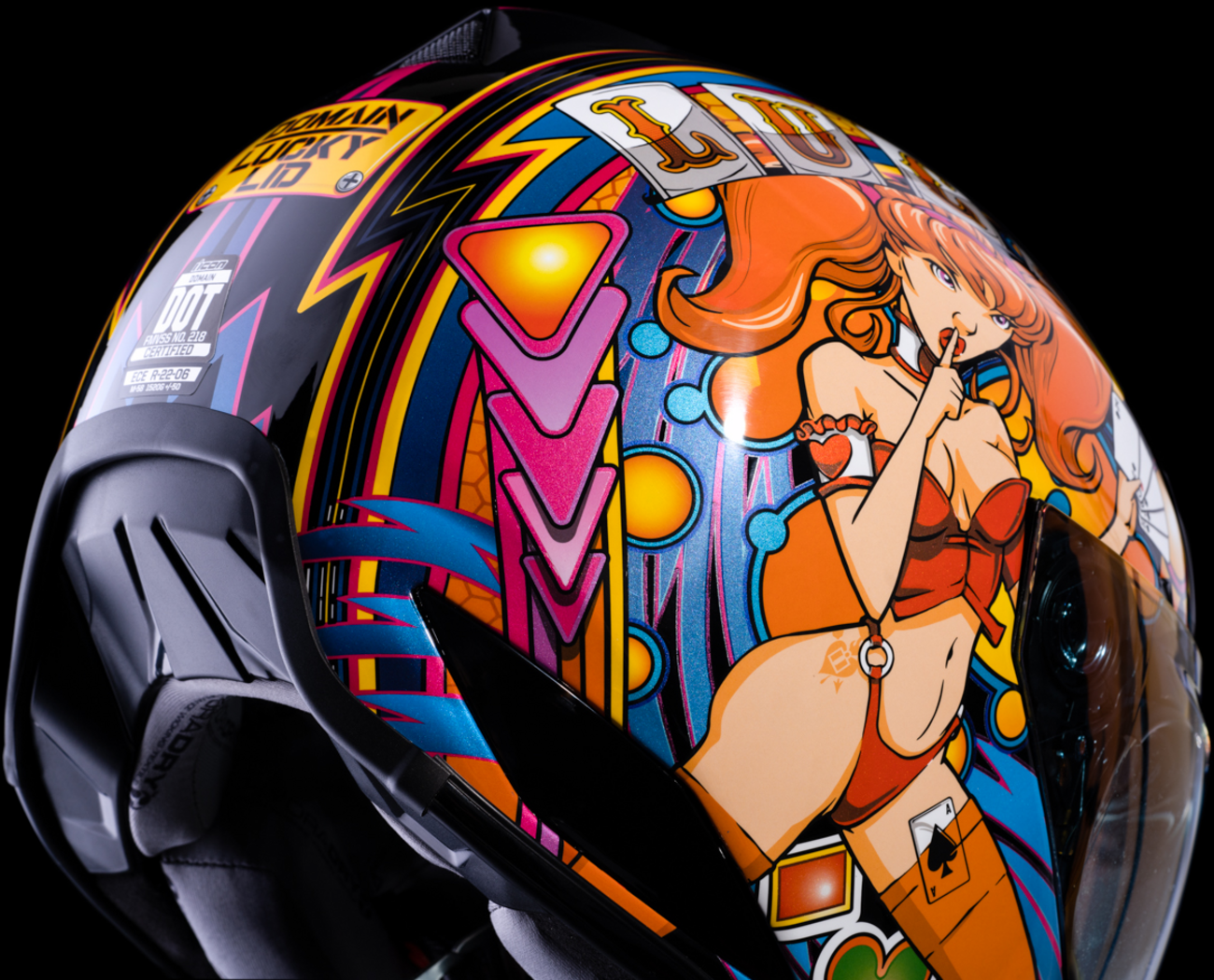 Icon Domain Lucky Lid 4 Unisex Adult Motorcycle street Riding Full Face Helmet