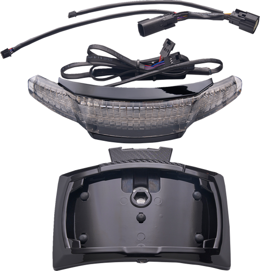 Ciro Latitude Smoked Taillight & License Plate Holder 2014-2024 Harley Touring