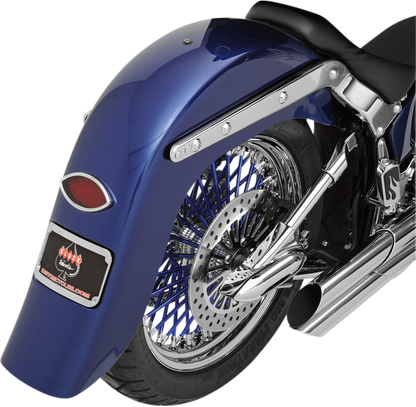Klock Werks 4" Frenched Plate Custom Application Motorcycle Rear Fender Harley