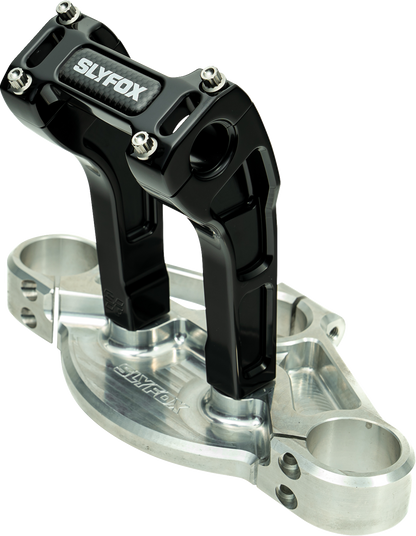Slyfox 6" Black 1-1/8" Clamping Pullback Handlebar Riser Kit for Harley Davidson