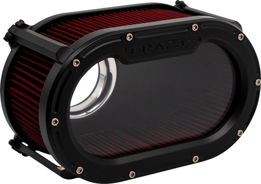Trask Big Papi High-Flo Flat Black Air Filter for 2017-25 Harley Touring Softail