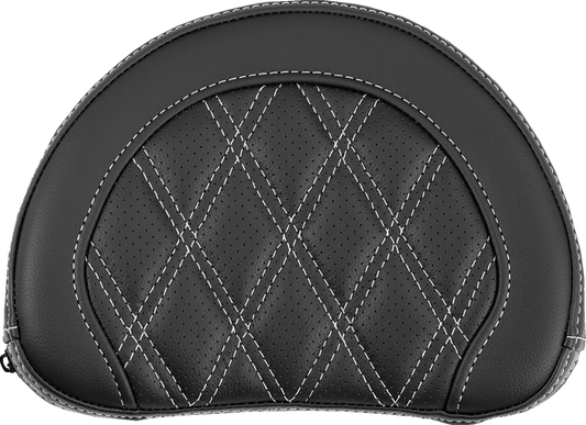 Saddlemen Contour White Lattice Sissy Bar Passenger Backrest Pad for Harley