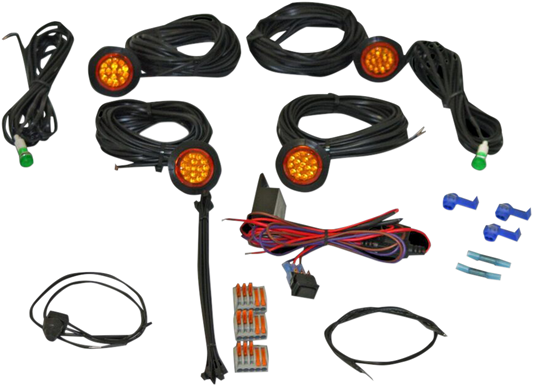 Custom Dynamics Front Rear Amber LED Universal Atv Utv Off road Turn Signal Kit
