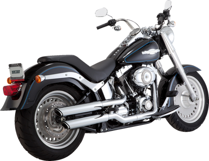 Vance & Hines Twin Slash 3" Chrome Slip On Mufflers 2007-2009 Harley Softail