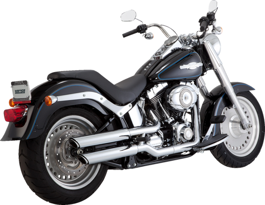 Vance & Hines Twin Slash 3" Chrome Slip On Mufflers 2007-2009 Harley Softail