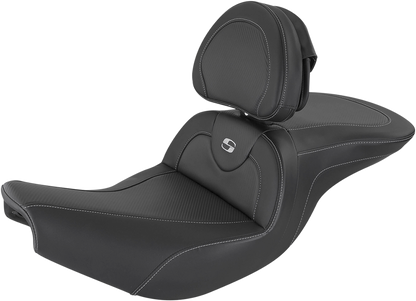 Saddlemen Roadsofa Carbon Fiber Gel Seat & Backrest for 2014-2024 Indian Chief