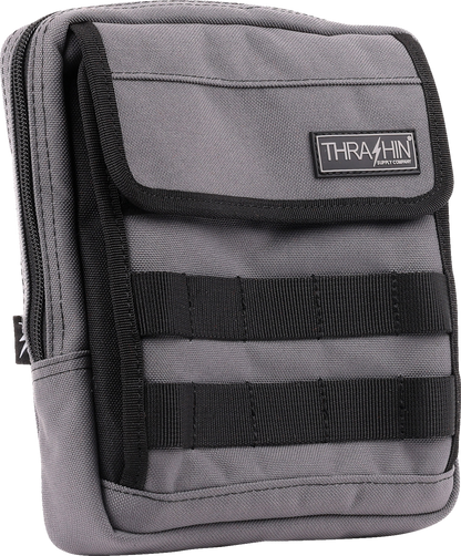Thrashin Supply Gray Motorcycle Handlebar Storage Bag Slim for Harley THB-0030