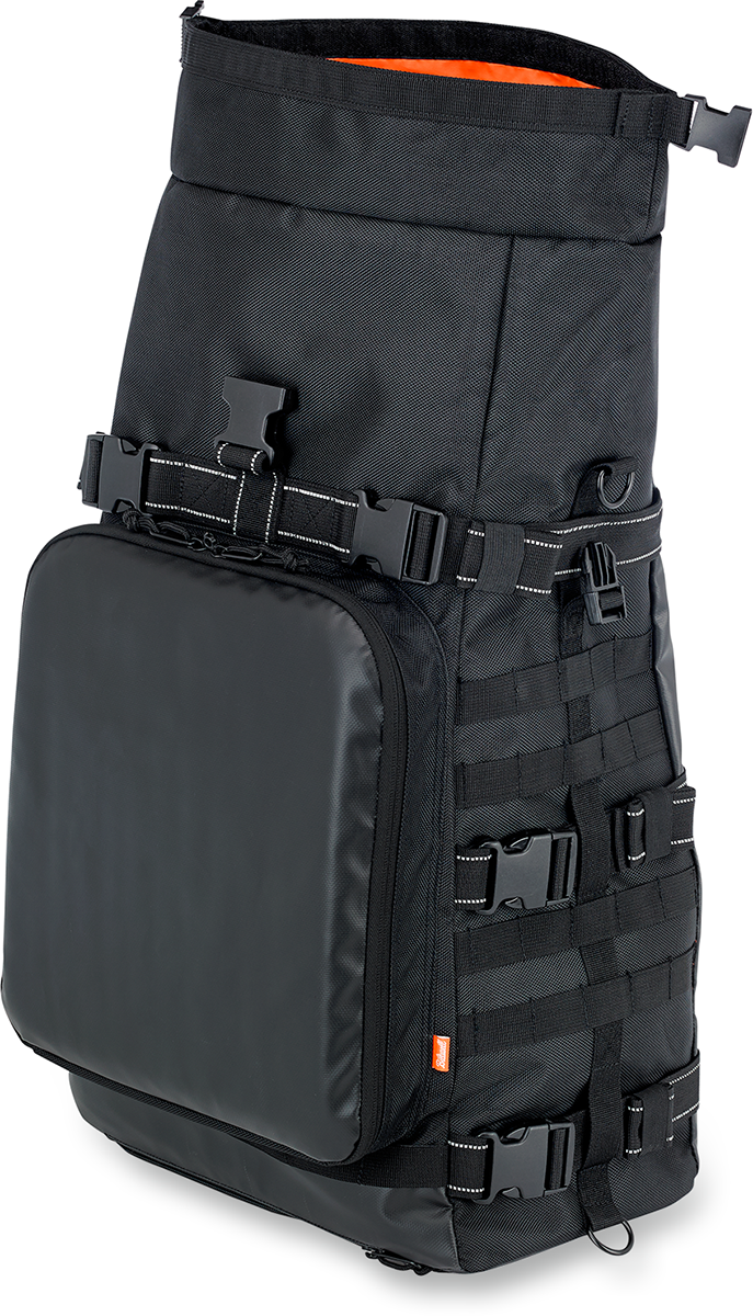 Biltwell Textile Black Exfil-80 Rear Motorcycle Rack Bag for Harley Davidson