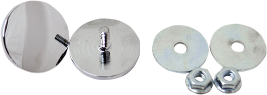 La Choppers Chrome Fairing Mirror Hole Plugs 1996-23 Harley Touring FLHX FLHT