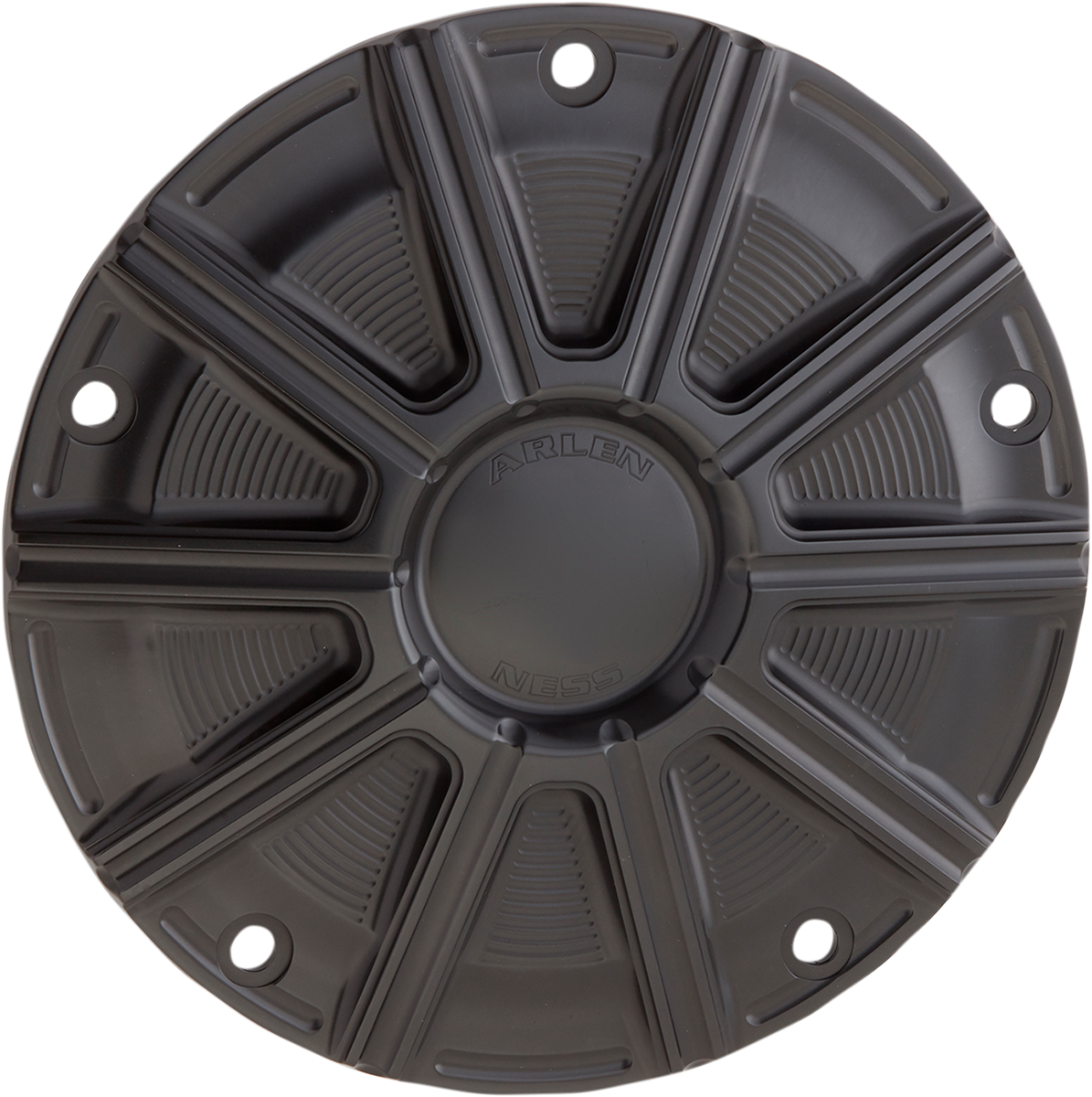 Arlen Ness 10 Gauge Black Motorcycle Derby Cover for 1999-2018 Harley Softail