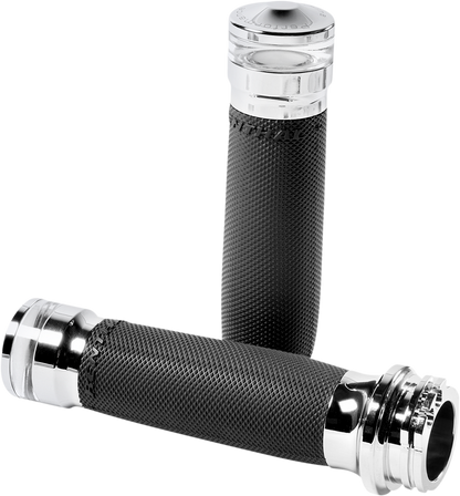 Performance Machine Chrome Vision LED Turn Signal Hand Grips 1986-2022 Harley