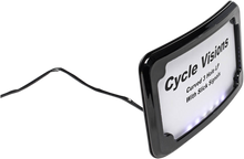 Cycle Visions Curved LED Rear Universal Motorcycle License Plate Frame Harley